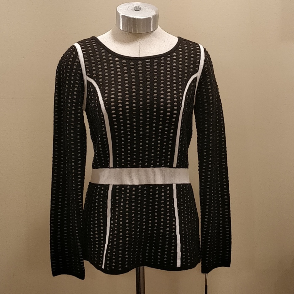 Calvin Klein black and white sweater
